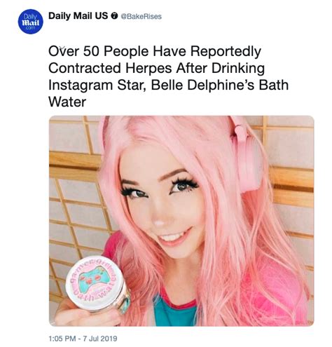 dell delphine|belle delphine herpes.